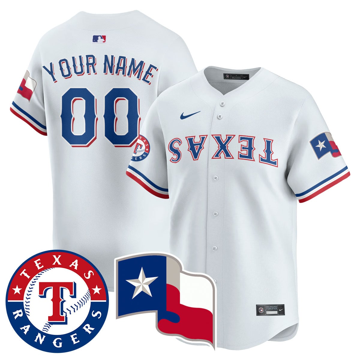 Custom Gender/Name Texas Rangers True Brvnd Limited Jersey - All Stitched