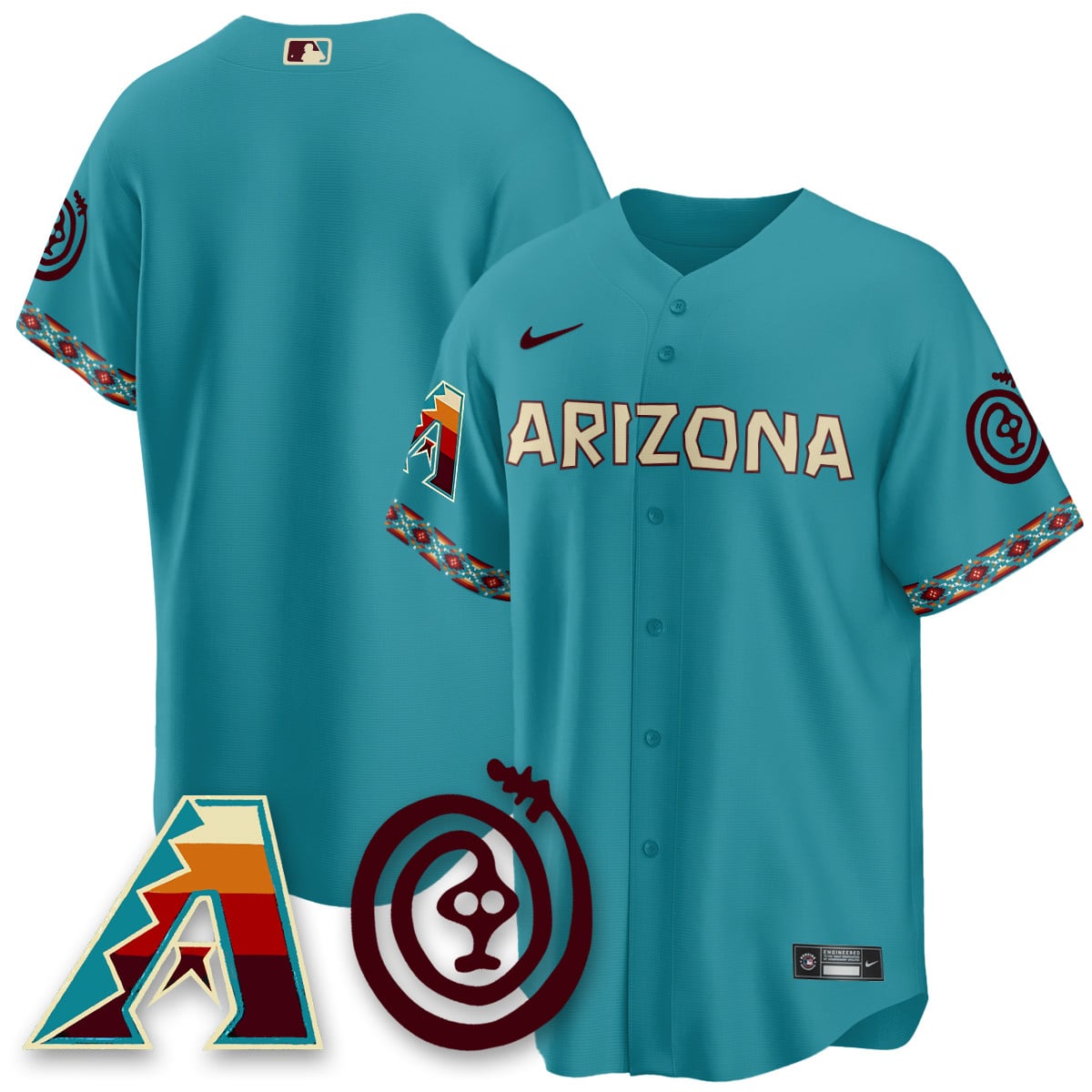 Men's Arizona Diamondbacks City Connect Concept Jersey V2 - All Stitched