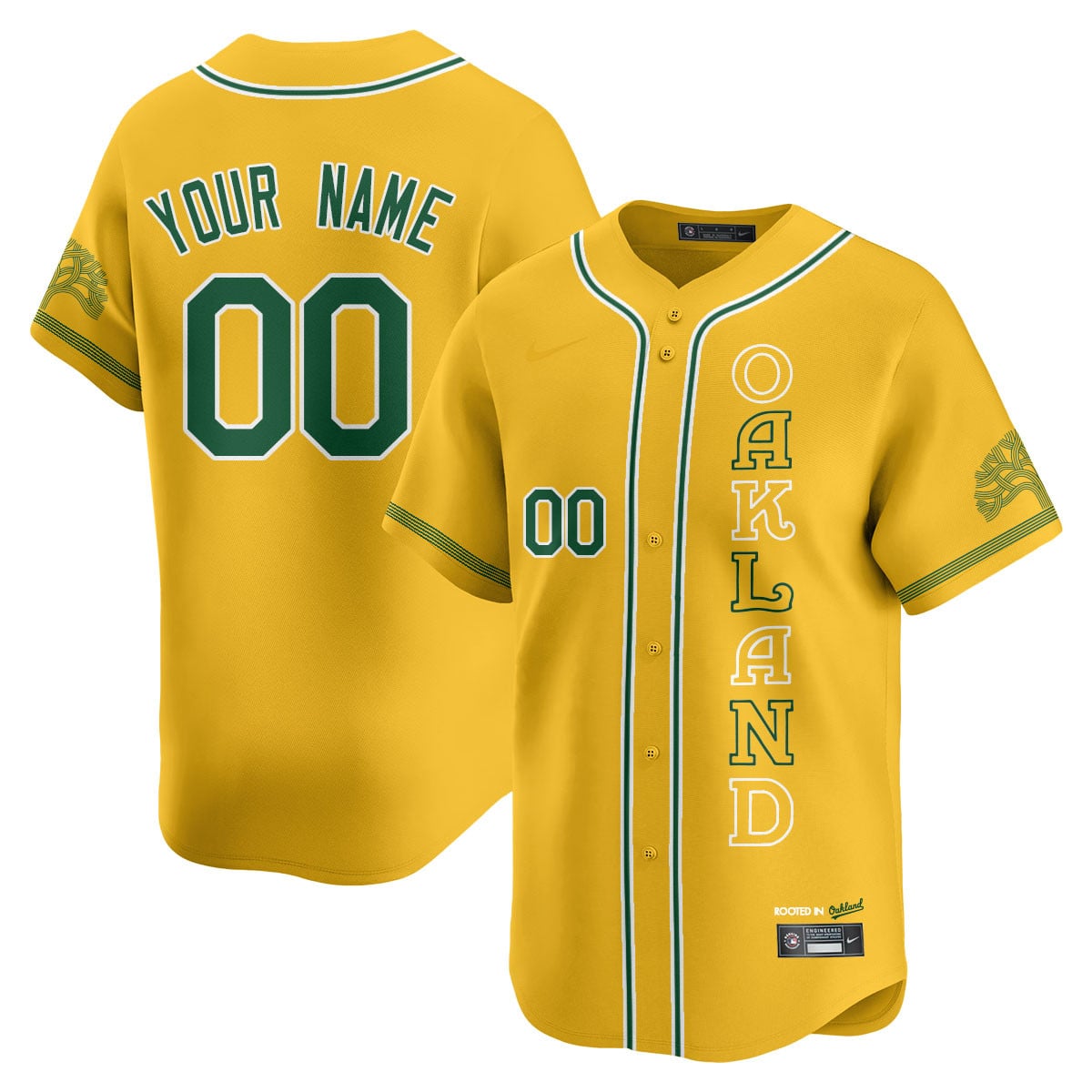 Custom Name/Gender Oakland Athletics City Connect Concept Jersey - All Stitched