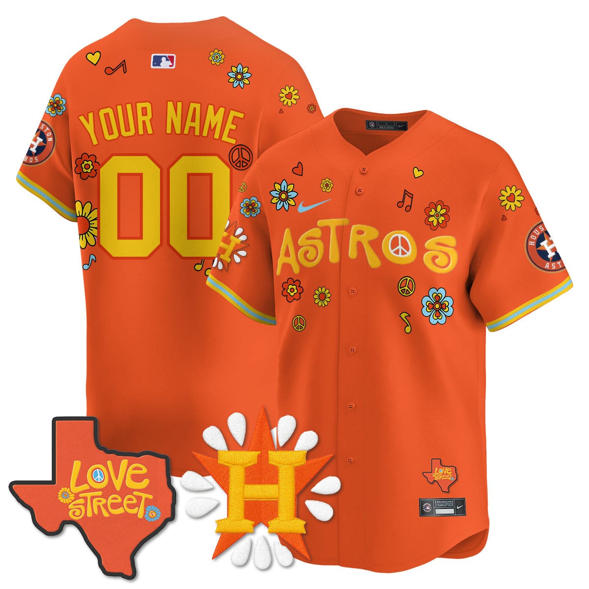 Houston Astros "Love Street" Limited Custom Jersey - All Stitched