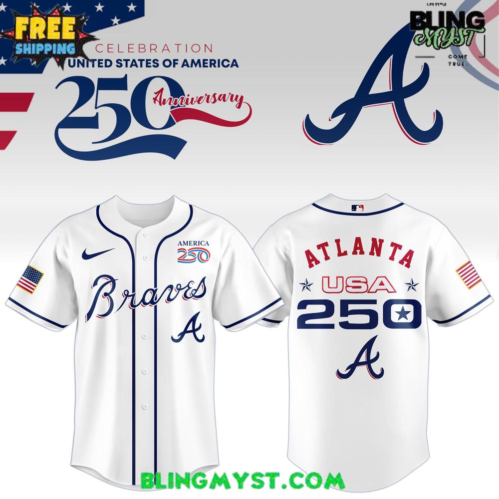 Atlanta Braves 250th USA Of American Baseball Jersey