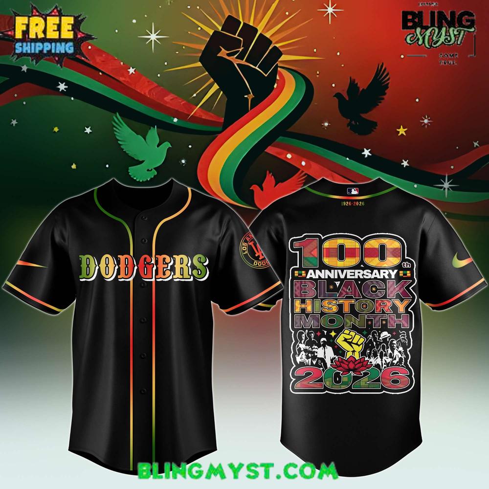 Los Angeles Dodgers 100th Anniversary Black History Month 2026 Baseball Jersey