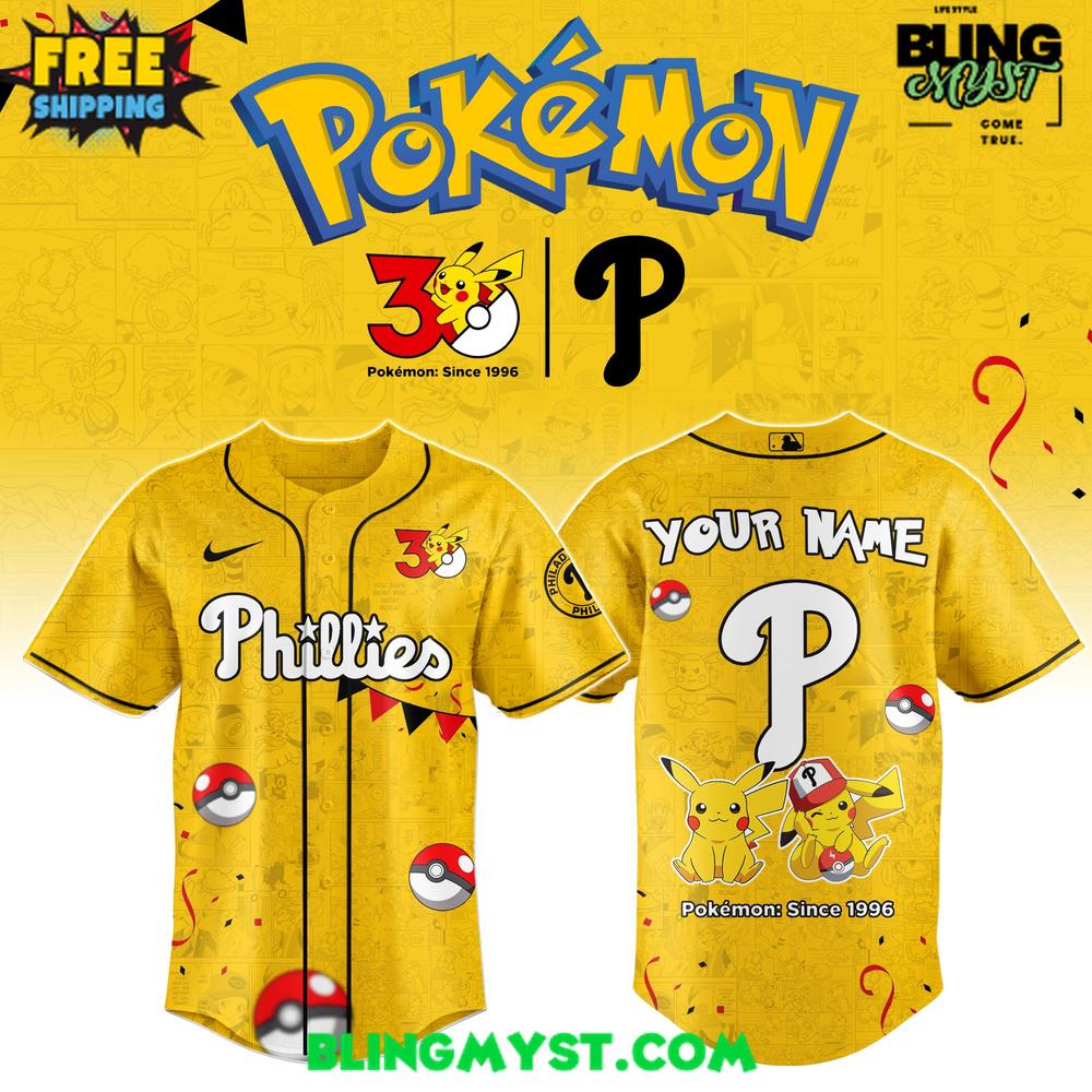 Philadelphia Phillies Pokémon 30th Anniversary Limited Edition Jersey