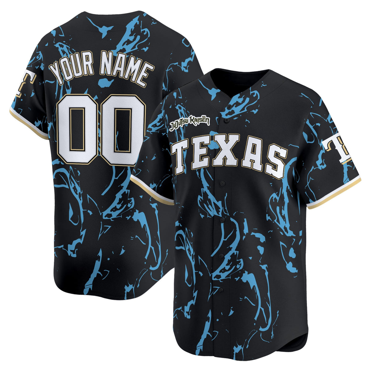 Texas Rangers x Jujutsu Kaisen Vapor Premier Limited Custom Jersey - All Stitched