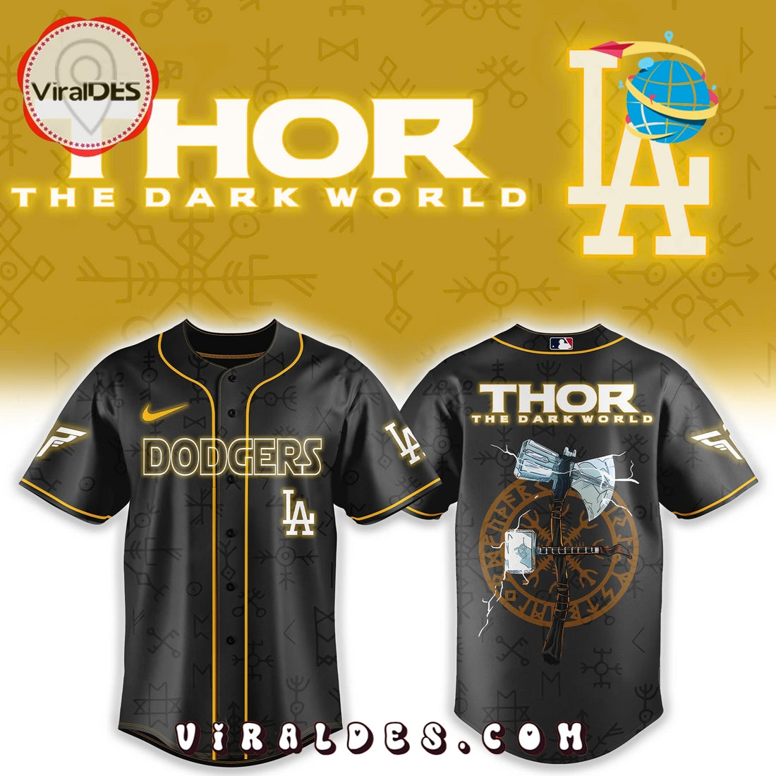 Los Angeles Dodgers x Thor Avengers Baseball Jersey