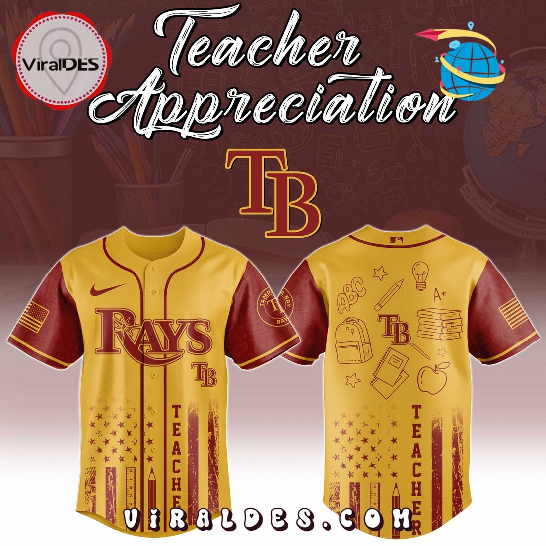 Tampa Bay Rays MLB x Teacher Appreciation Day Jersey