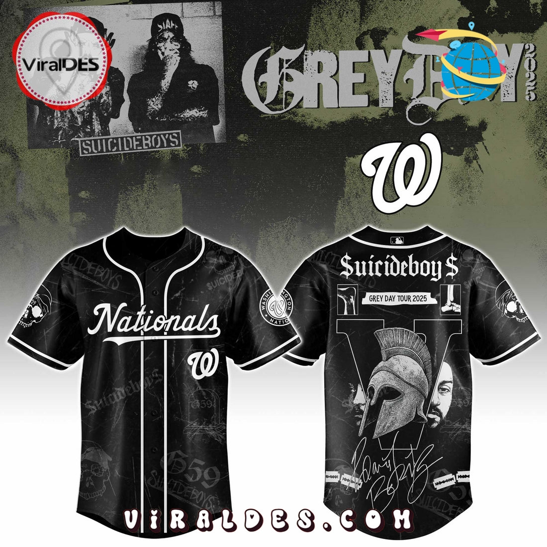 Washington Nationals MLB x Suicideboys G59 Baseball Jersey